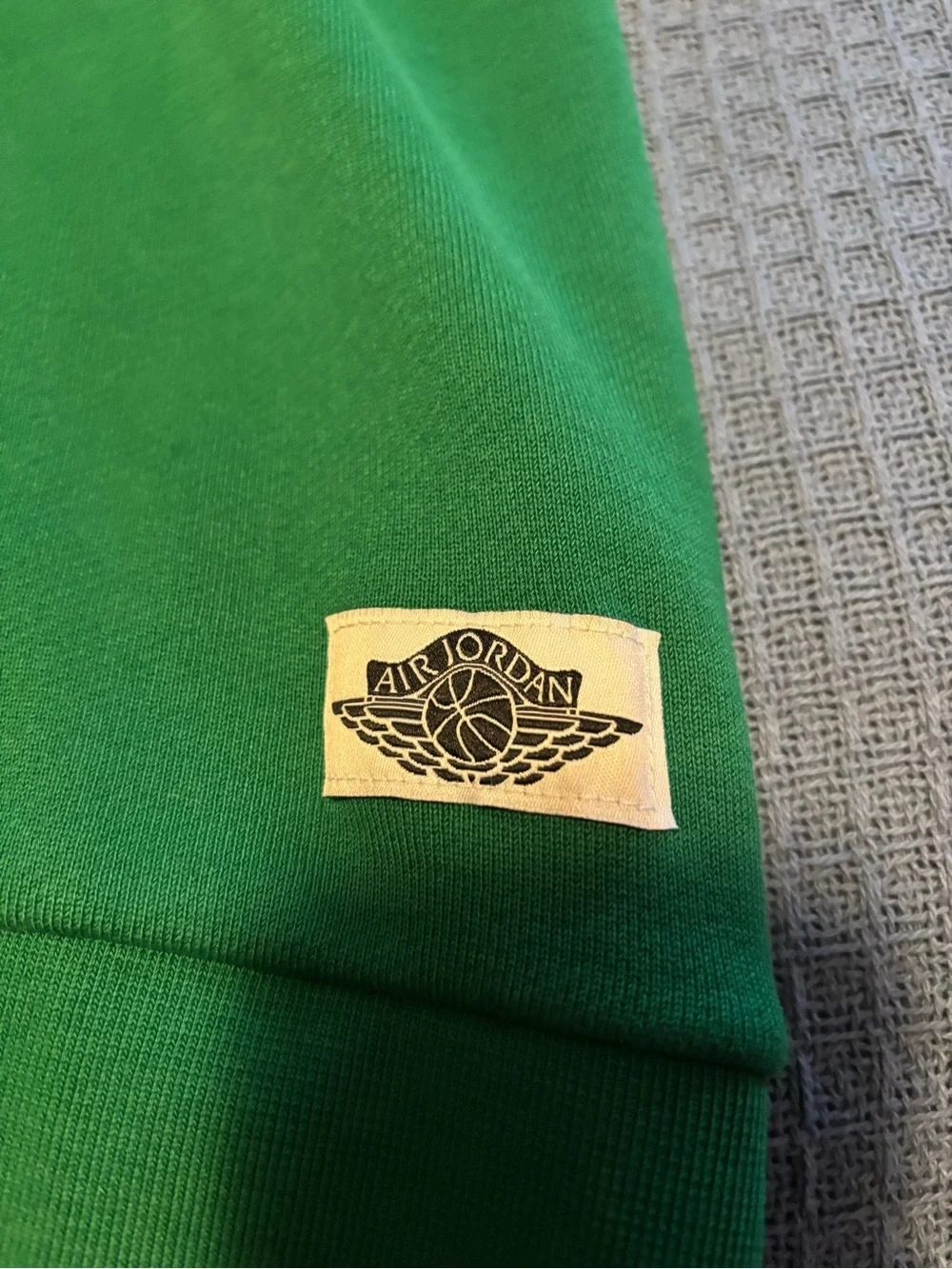 Jordan Kids Green Pullover Sweatshirt with Accent Sleeves